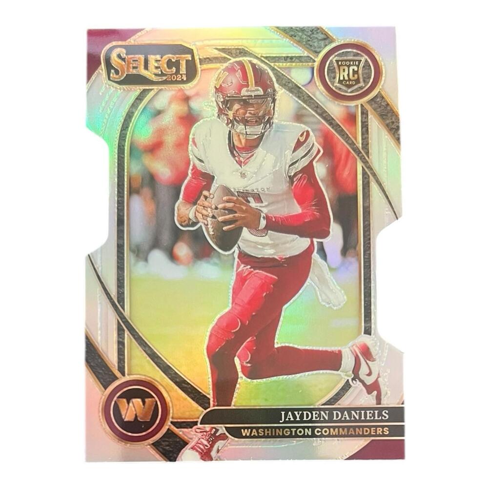 2024 Panini Select - Club Level Jayden Daniels #217 Silver Prizm Die-Cut (RC)